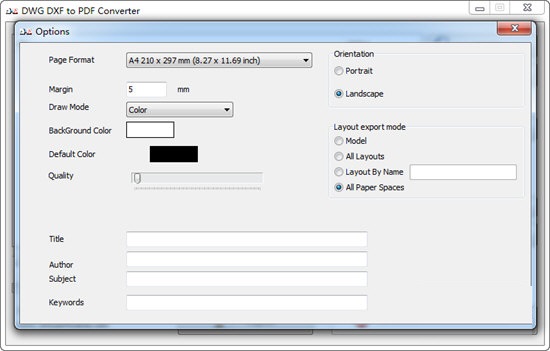 3nity DWG DXF to PDF Converter